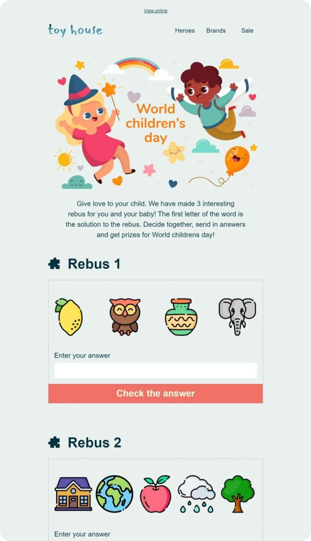 Promo Email Template for Kids Goods industry